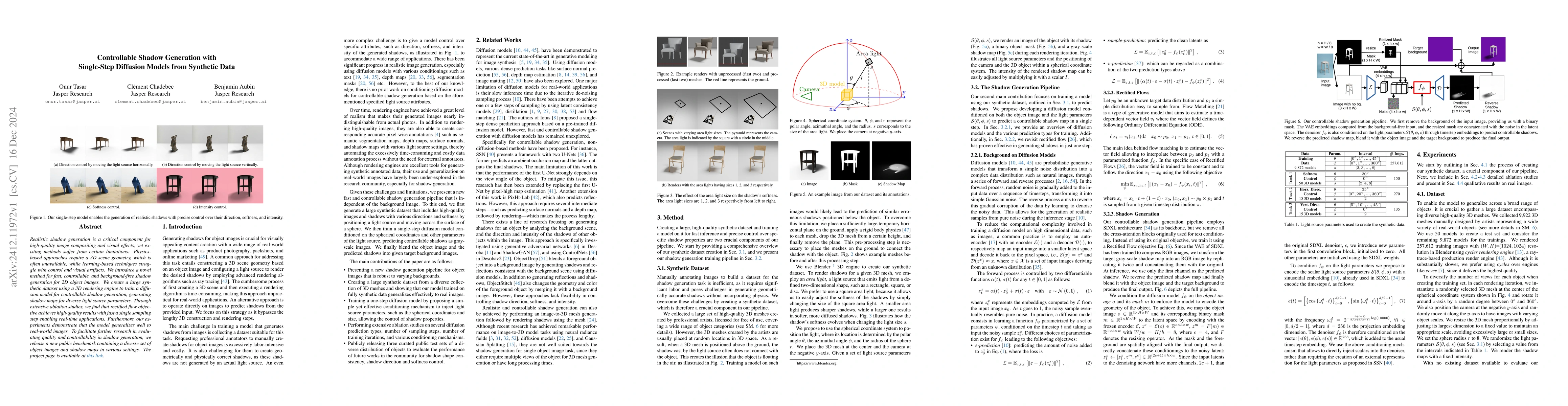 Thumbnail for Controllable Shadow Generation with Single-Step Diffusion Models from
  Synthetic Data
