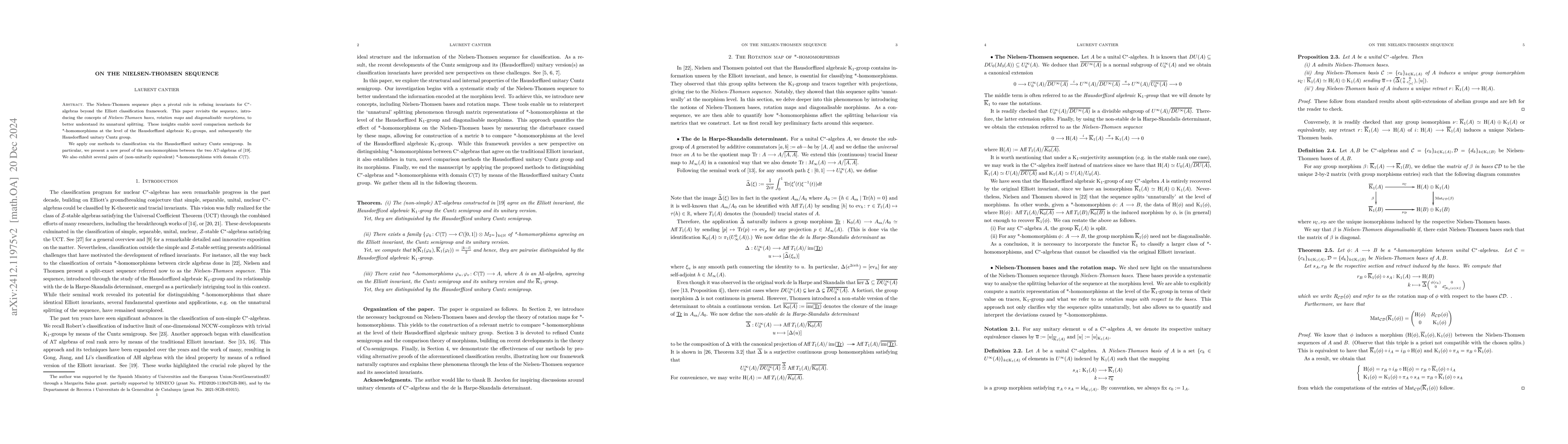 Thumbnail for On the Nielsen-Thomsen sequence