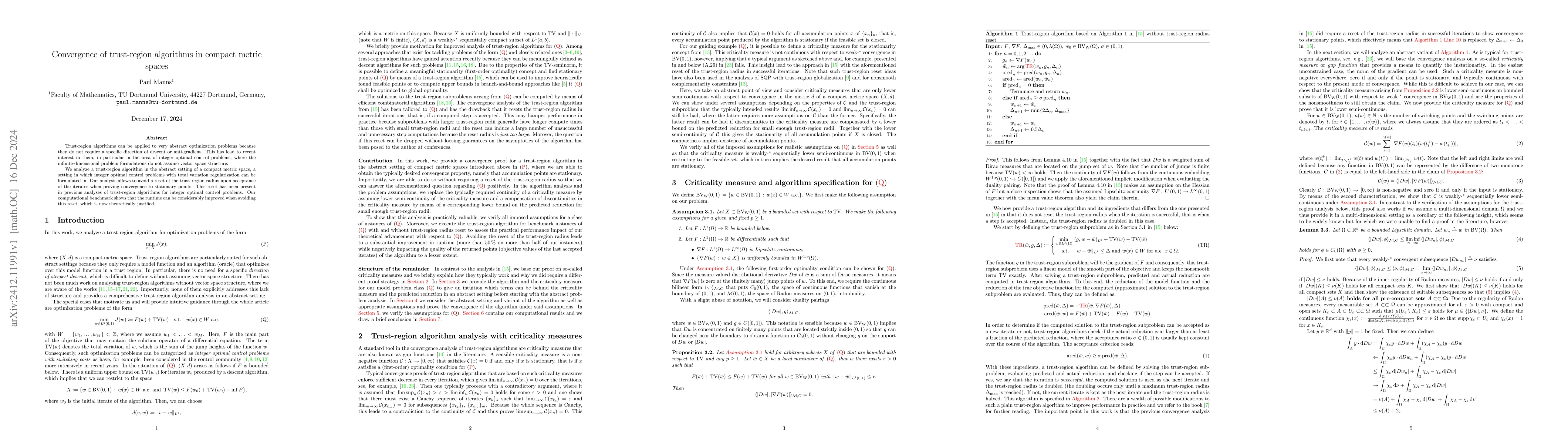 Thumbnail for Convergence of trust-region algorithms in compact metric spaces