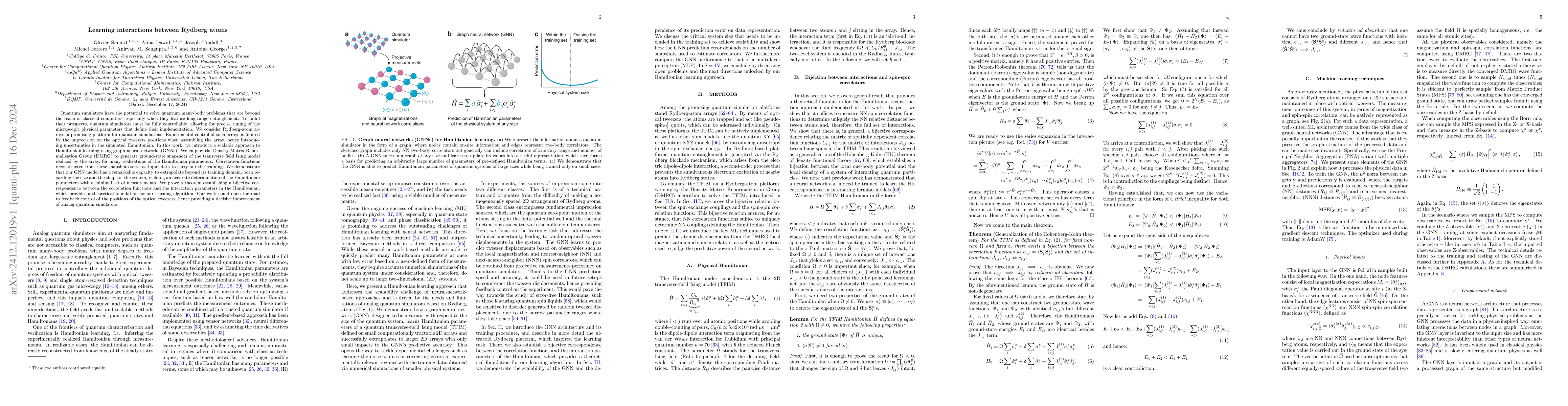 Thumbnail for Learning interactions between Rydberg atoms