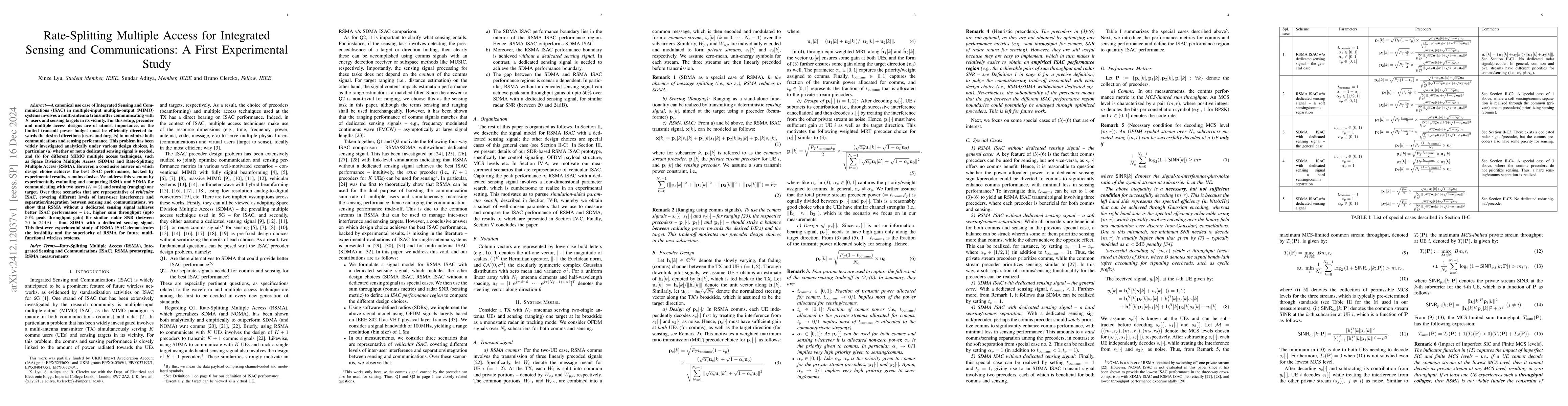 Thumbnail for Rate-Splitting Multiple Access for Integrated Sensing and
  Communications: A First Experimental Study
