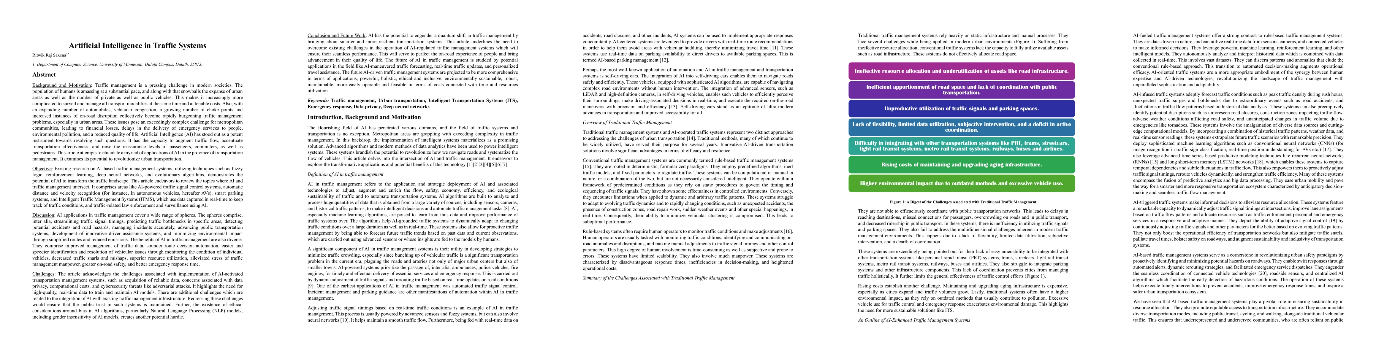 Thumbnail for Artificial Intelligence in Traffic Systems