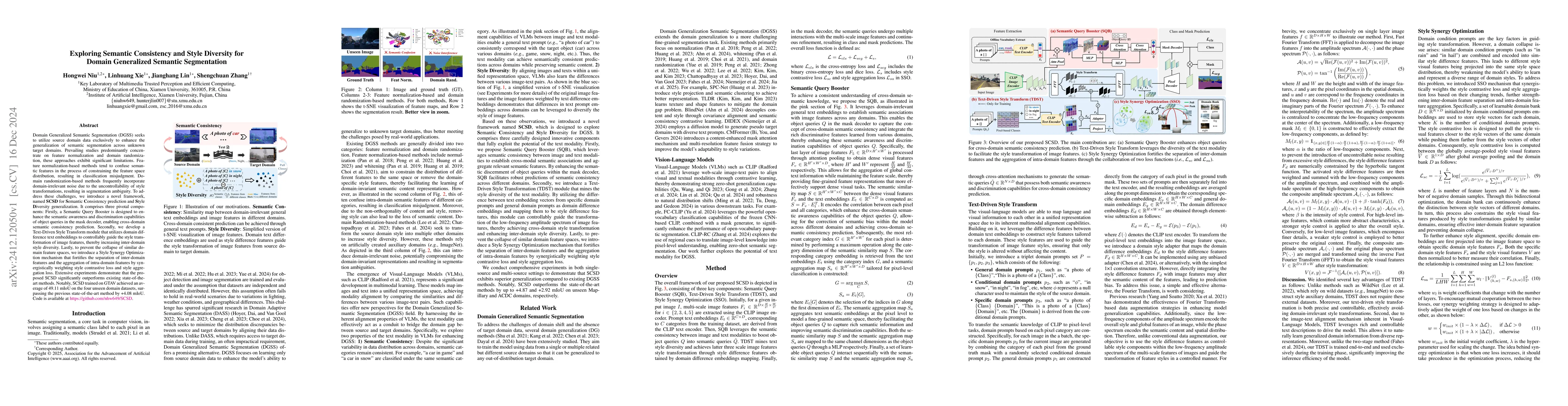 Thumbnail for Exploring Semantic Consistency and Style Diversity for Domain
  Generalized Semantic Segmentation
