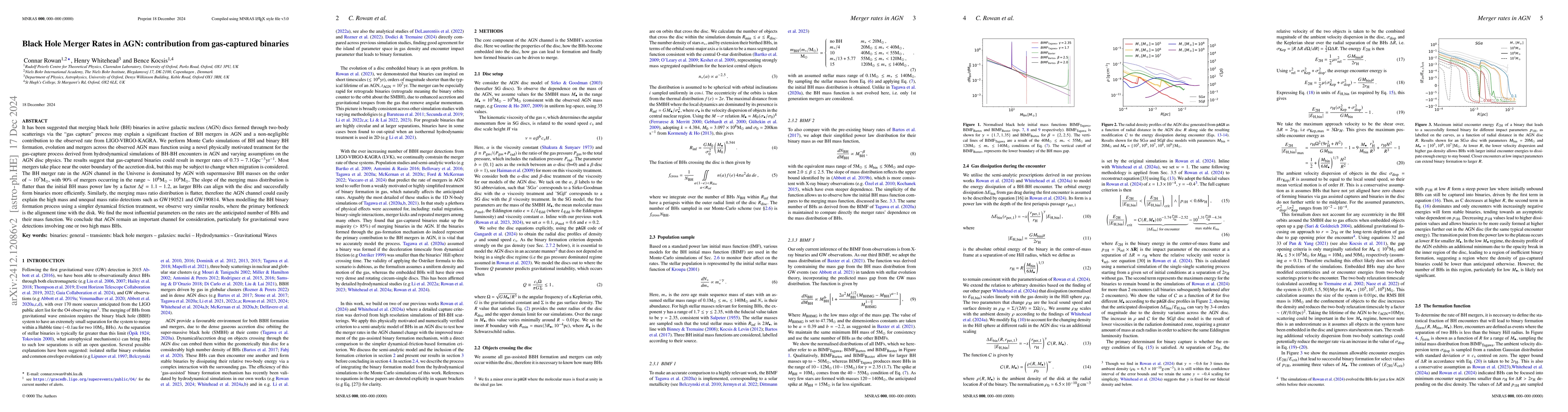 Thumbnail for Black Hole Merger Rates in AGN: contribution from gas-captured binaries