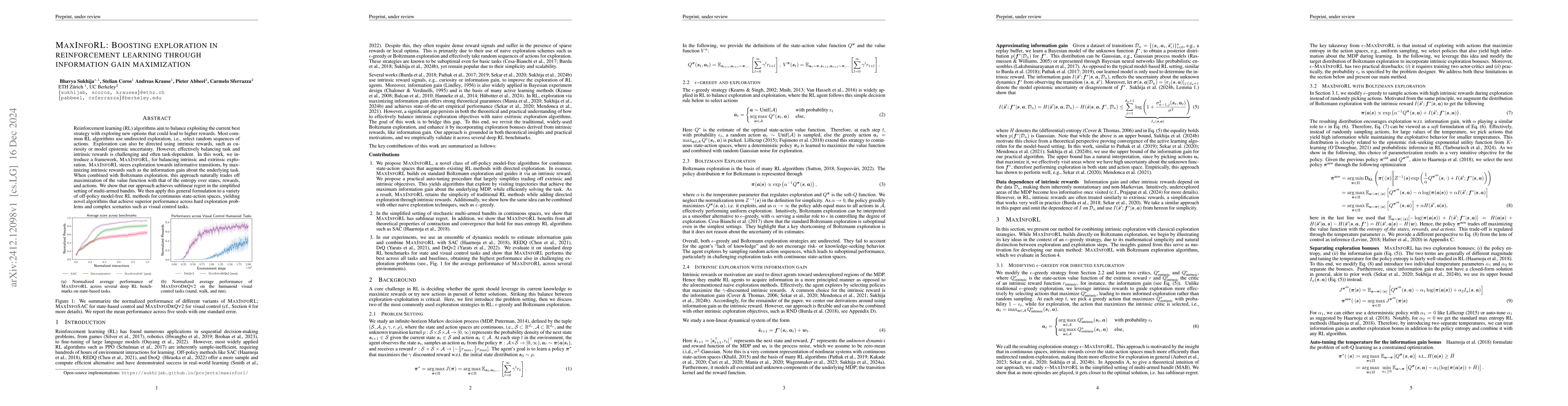Thumbnail for MaxInfoRL: Boosting exploration in reinforcement learning through
  information gain maximization