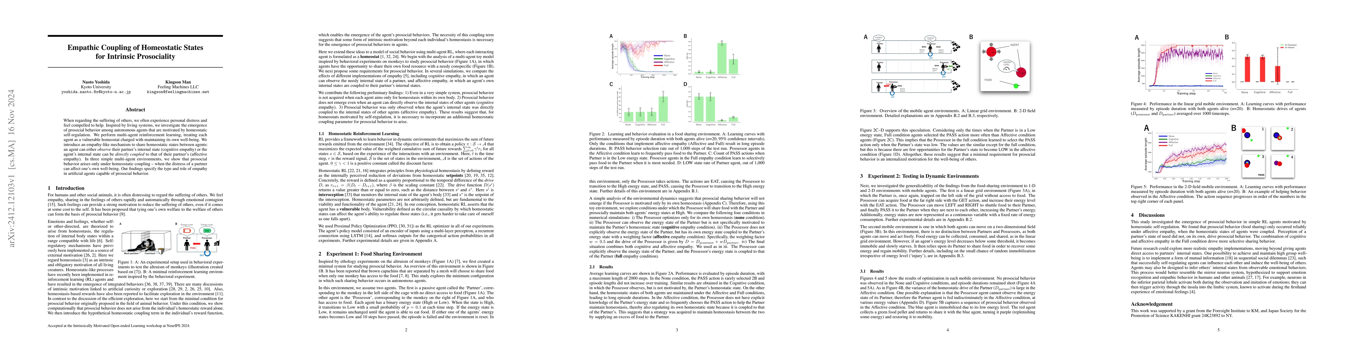 Thumbnail for Empathic Coupling of Homeostatic States for Intrinsic Prosociality
