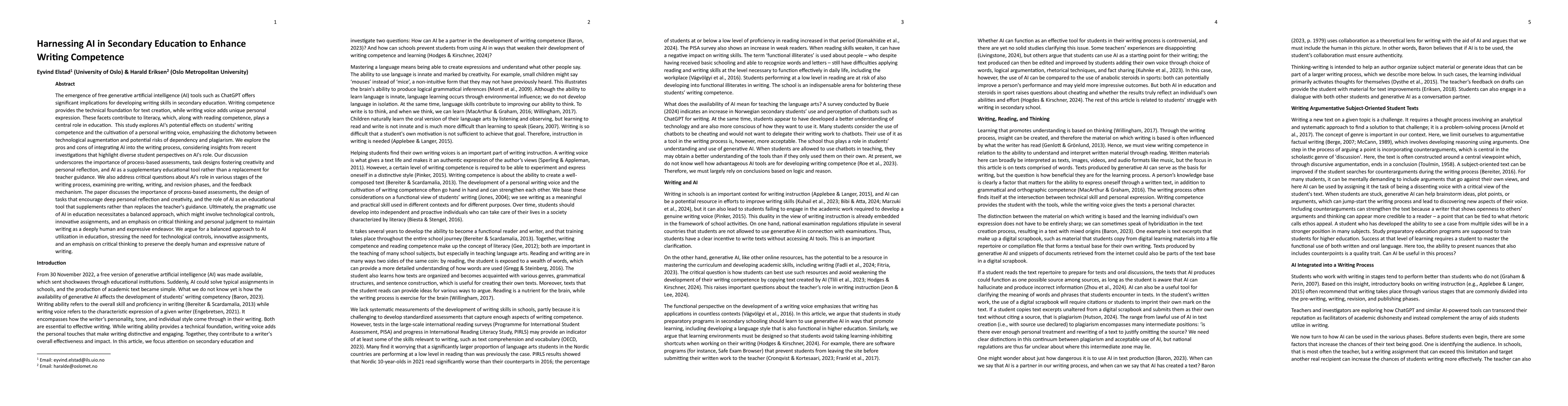 Thumbnail for Harnessing AI in Secondary Education to Enhance Writing Competence