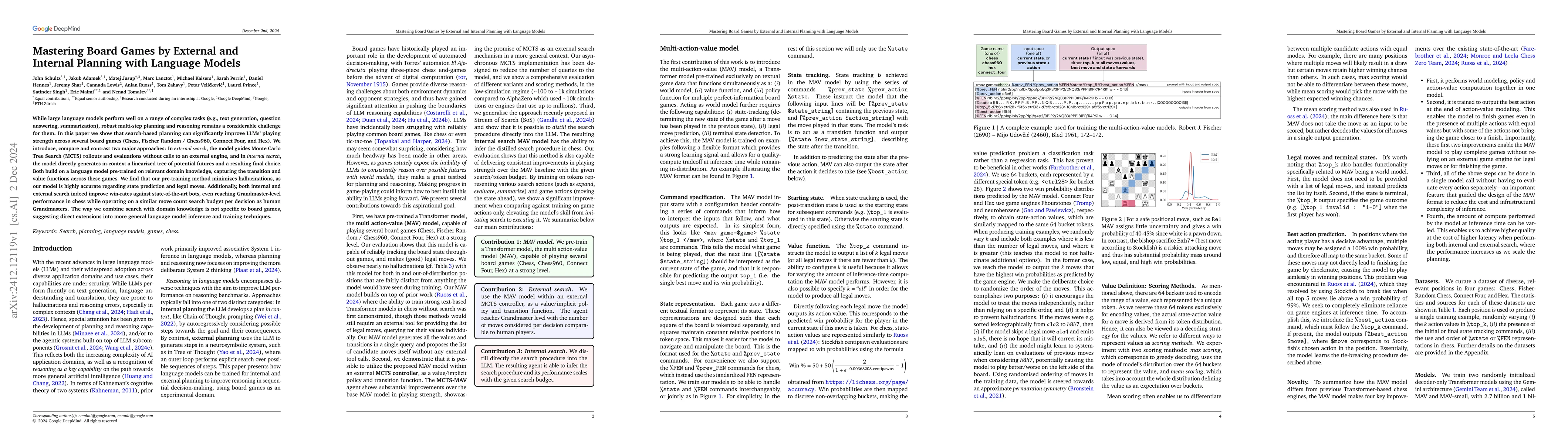 Thumbnail for Mastering Board Games by External and Internal Planning with Language
  Models
