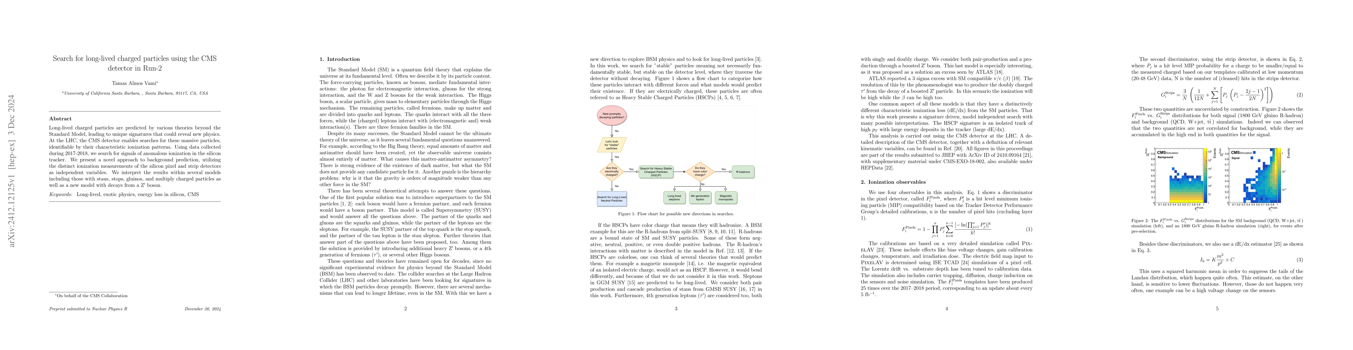 Thumbnail for Search for long-lived charged particles using the CMS detector in Run-2