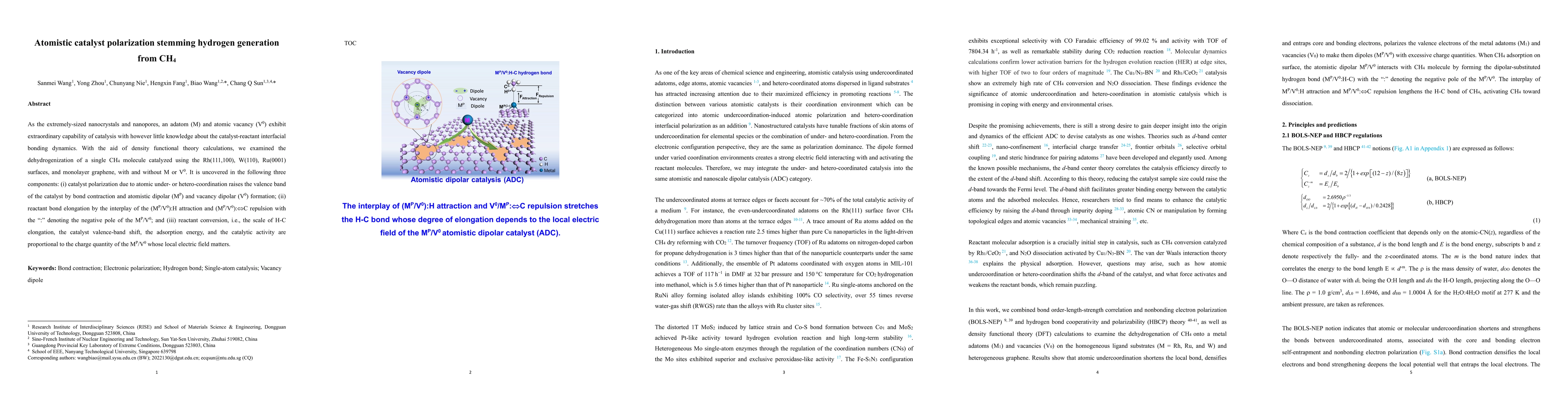 Thumbnail for Atomistic catalyst polarization stemming hydrogen generation from CH4