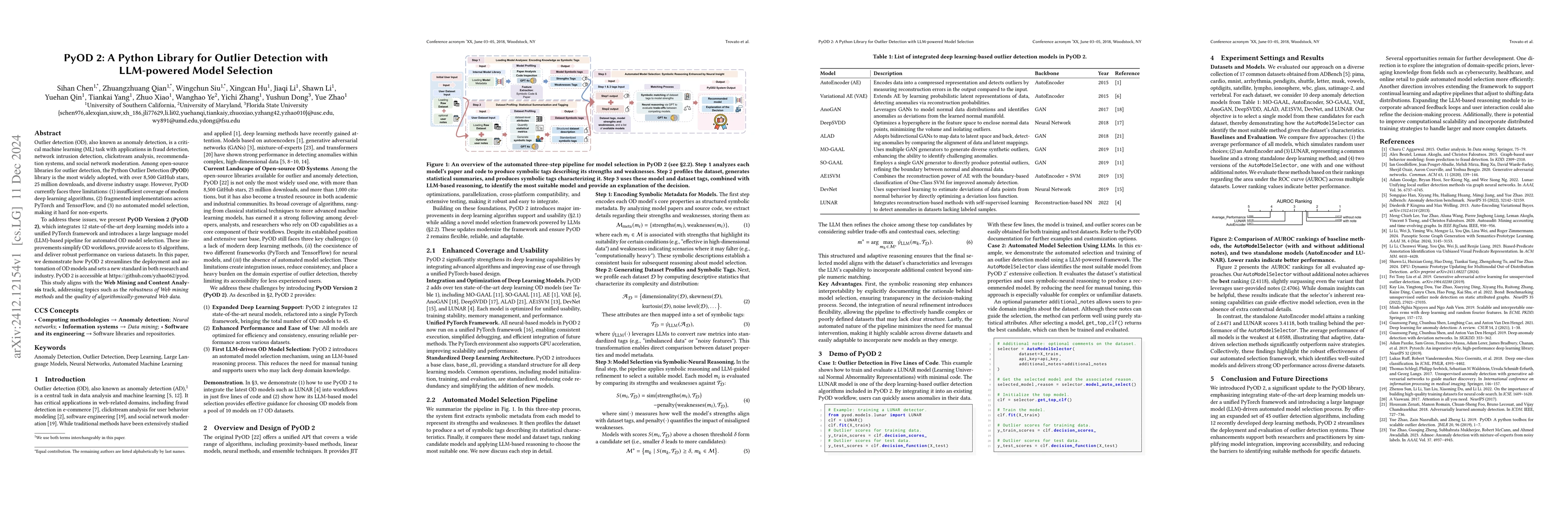 Thumbnail for PyOD 2: A Python Library for Outlier Detection with LLM-powered Model
  Selection