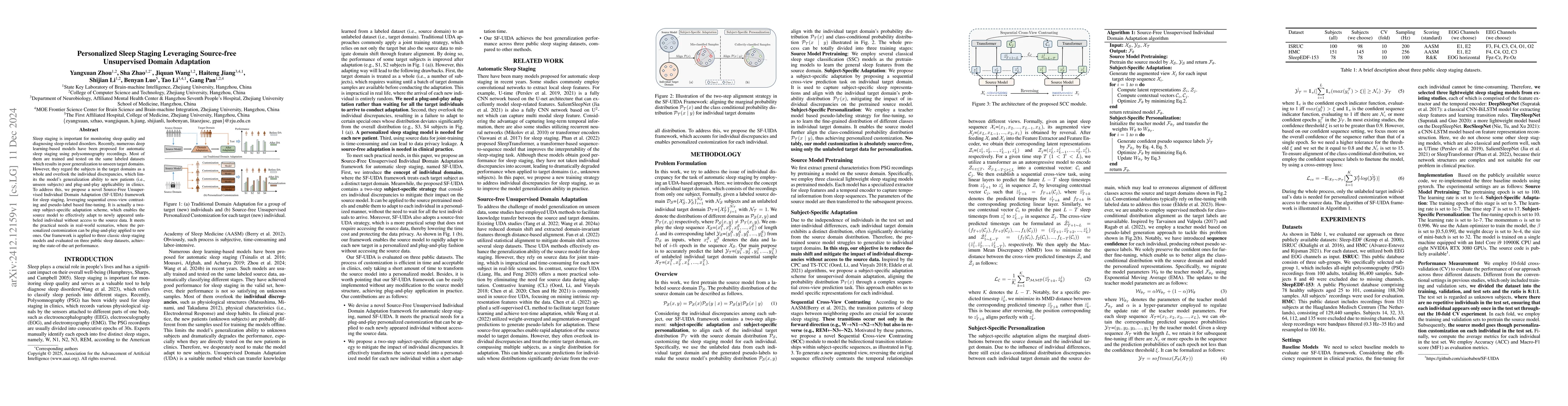 Thumbnail for Personalized Sleep Staging Leveraging Source-free Unsupervised Domain
  Adaptation