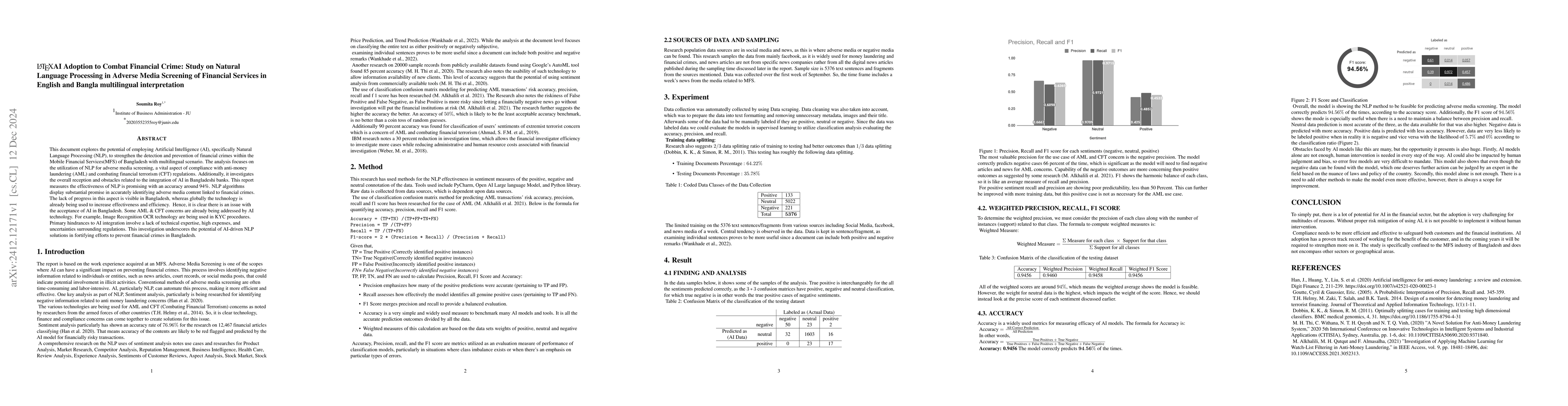 Thumbnail for AI Adoption to Combat Financial Crime: Study on Natural Language
  Processing in Adverse Media Screening of Financial Services in English and
  Bangla multilingual interpretation