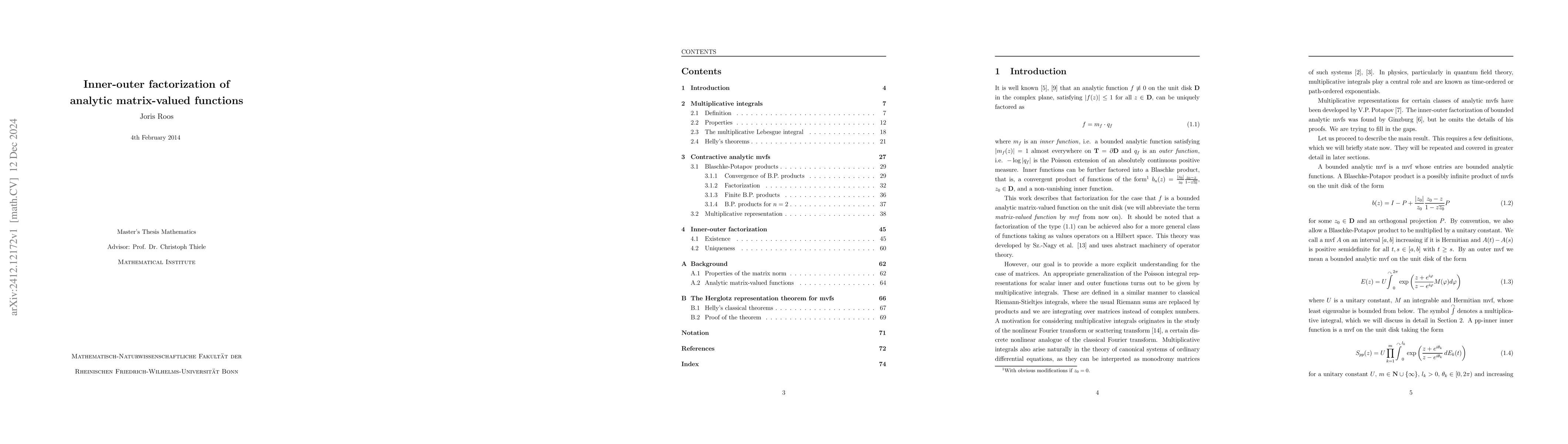 Thumbnail for Inner-outer factorization of analytic matrix-valued functions