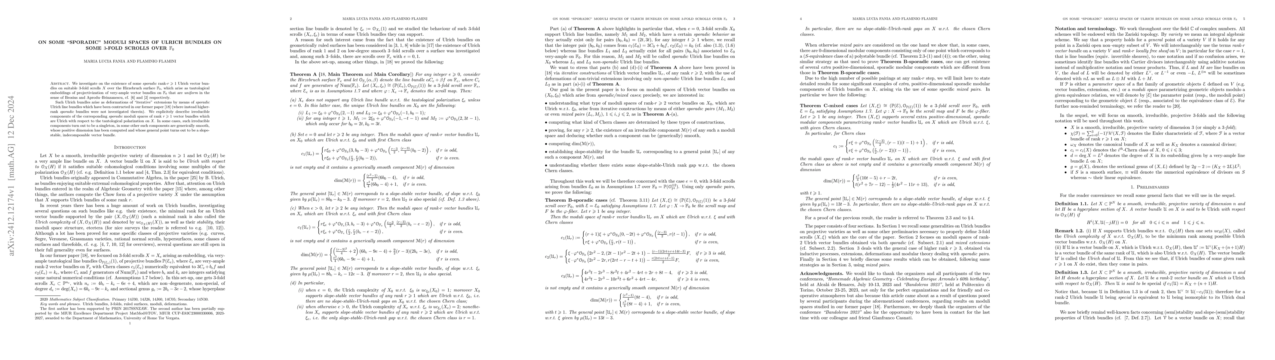 Thumbnail for On some "sporadic" moduli spaces of Ulrich bundles on some 3-fold
  scrolls over $\mathbb{F}_0$