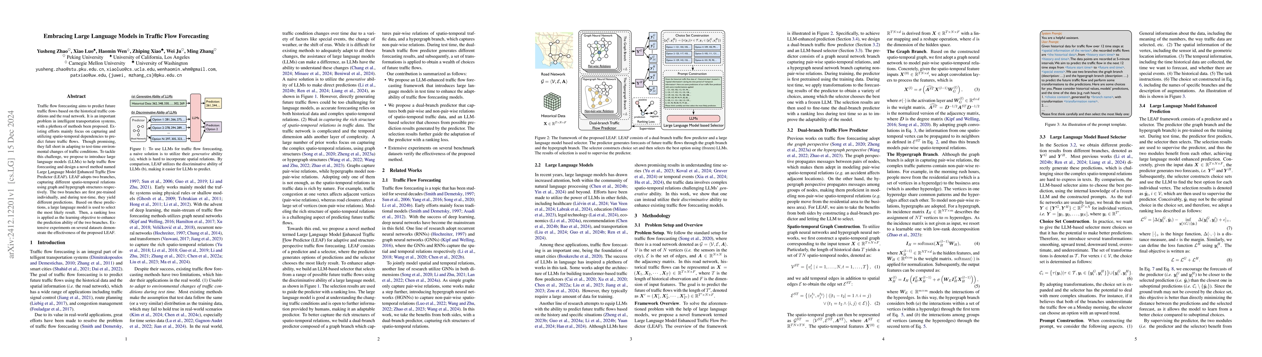 Thumbnail for Embracing Large Language Models in Traffic Flow Forecasting