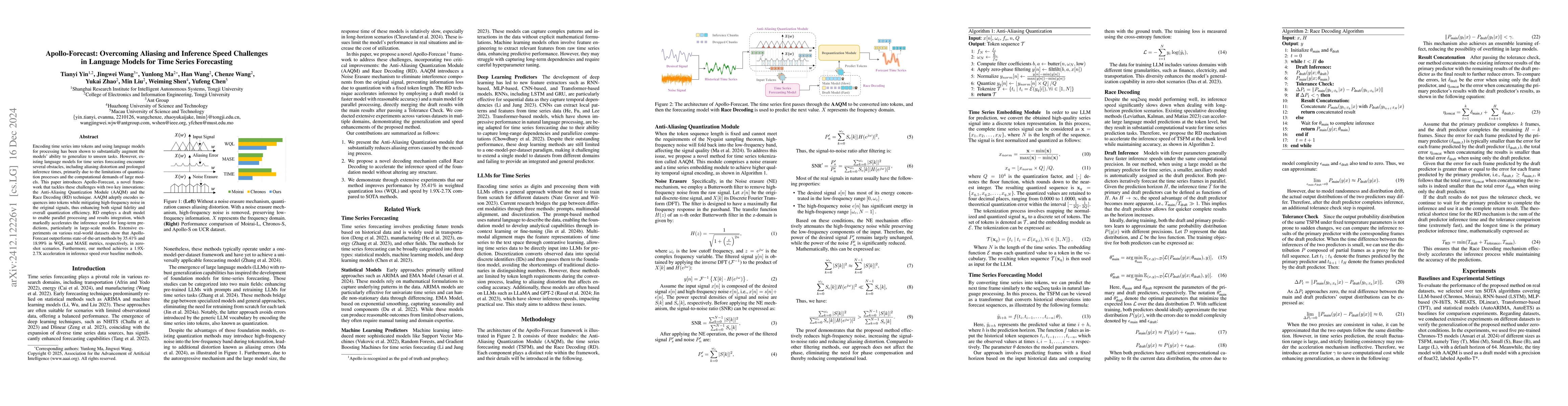 Thumbnail for Apollo-Forecast: Overcoming Aliasing and Inference Speed Challenges in
  Language Models for Time Series Forecasting