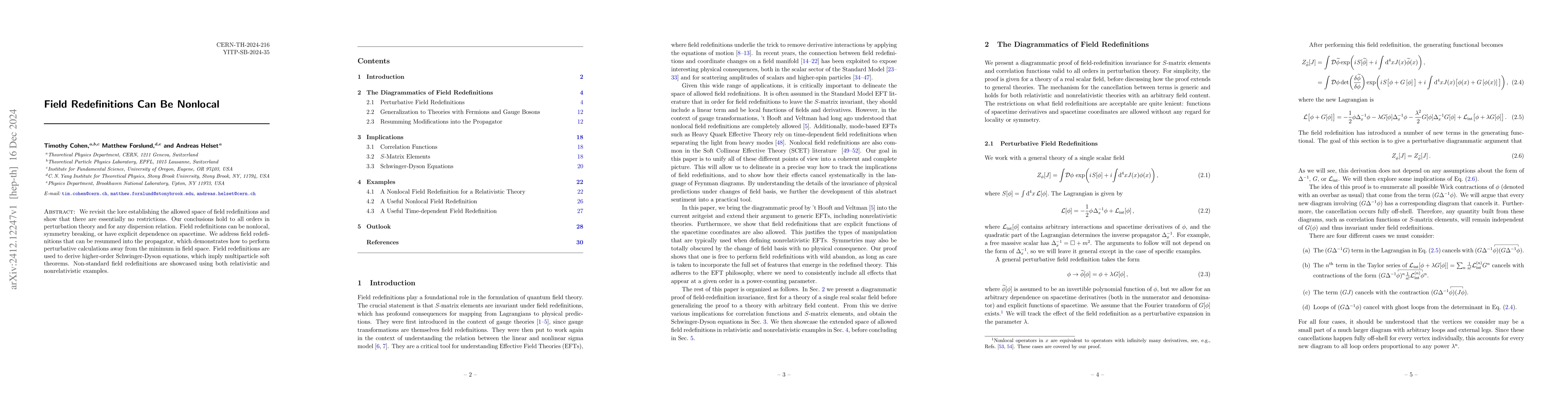 Thumbnail for Field Redefinitions Can Be Nonlocal
