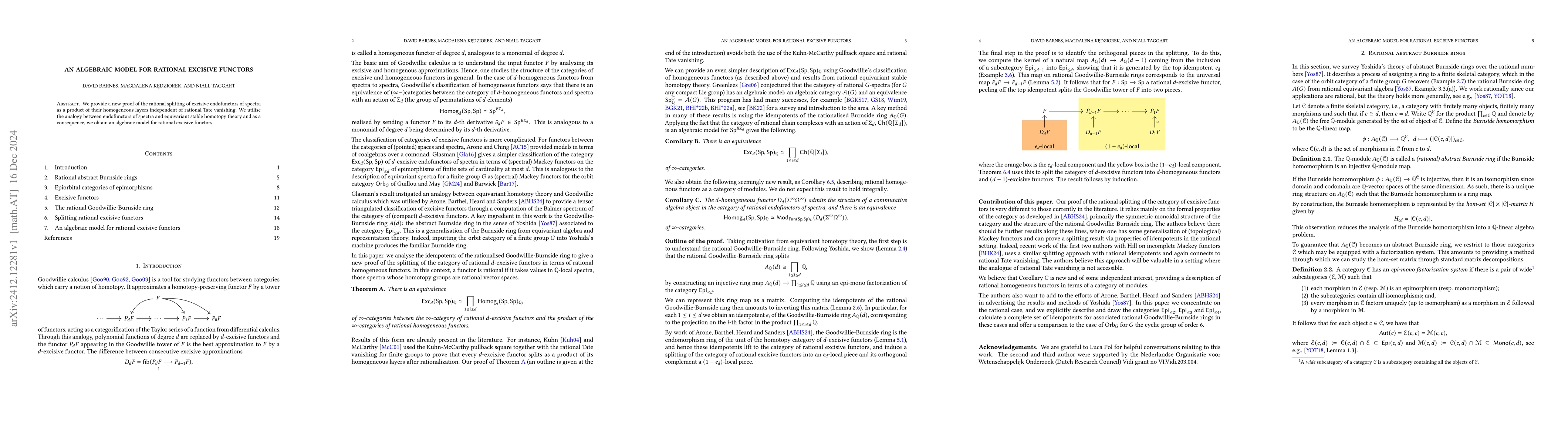 Thumbnail for An algebraic model for rational excisive functors