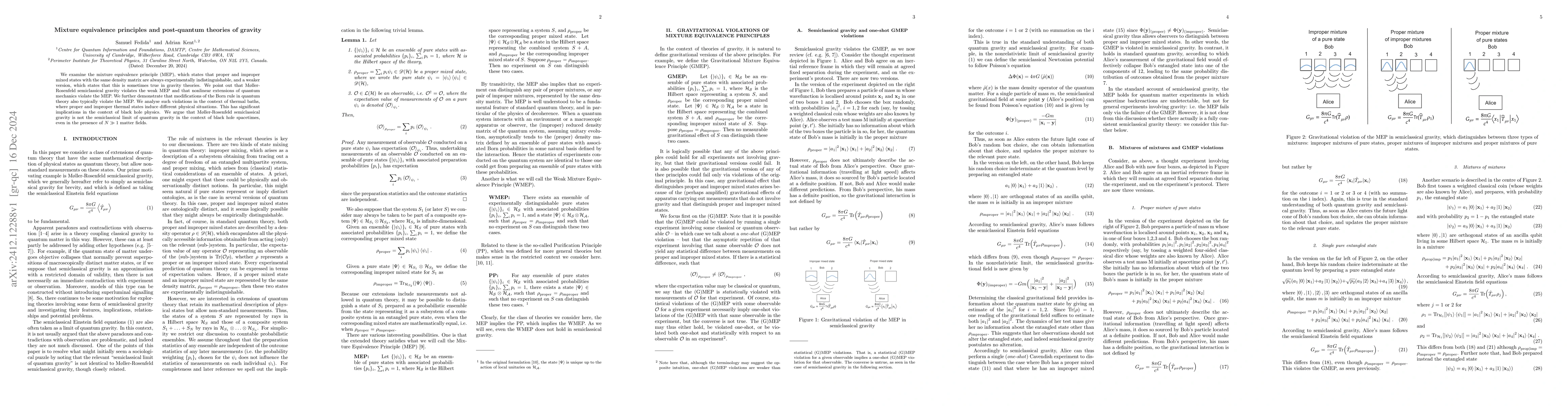 Thumbnail for Mixture equivalence principles and post-quantum theories of gravity