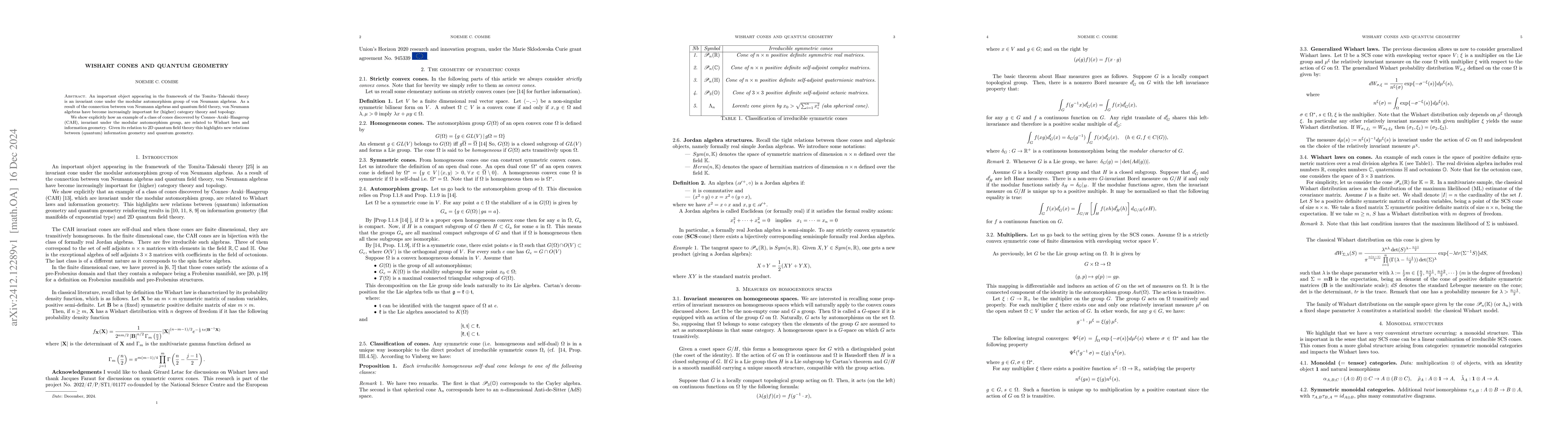 Thumbnail for Wishart cones and quantum geometry