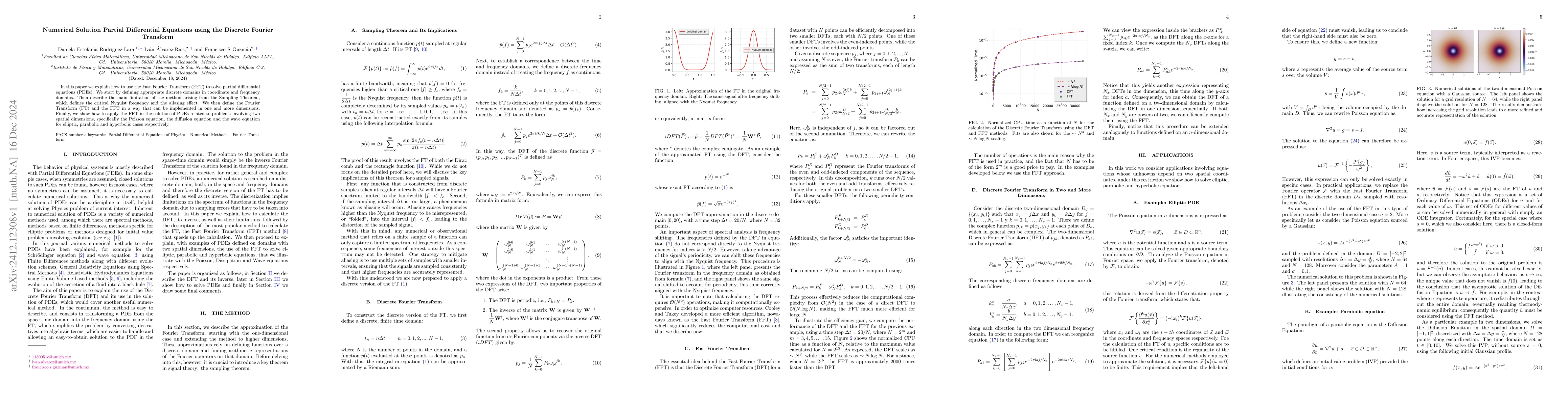 Thumbnail for Numerical Solution Partial Differential Equations using the Discrete
  Fourier Transform