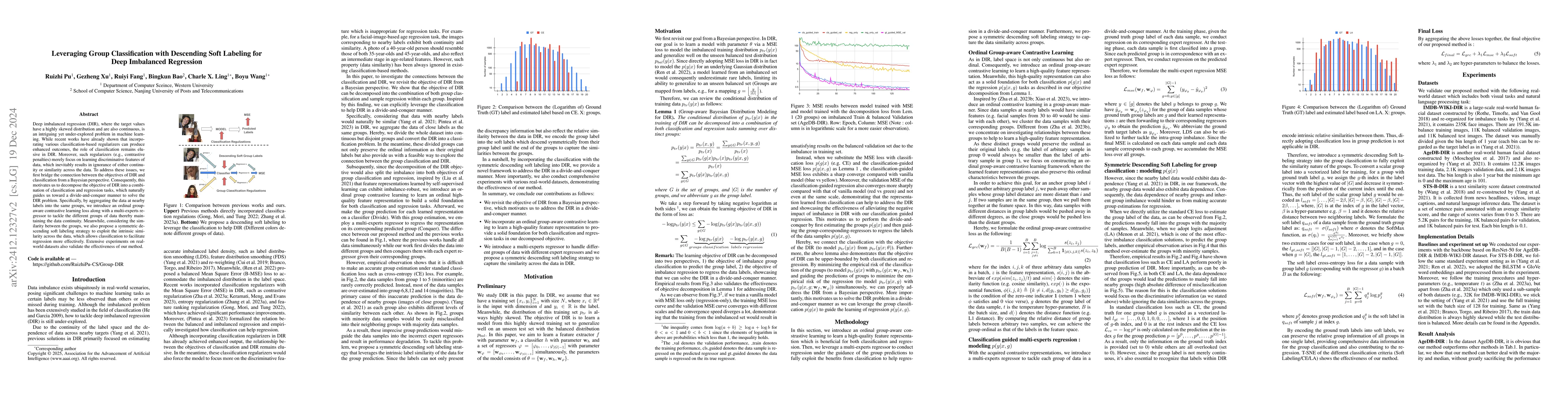 Thumbnail for Leveraging Group Classification with Descending Soft Labeling for Deep
  Imbalanced Regression