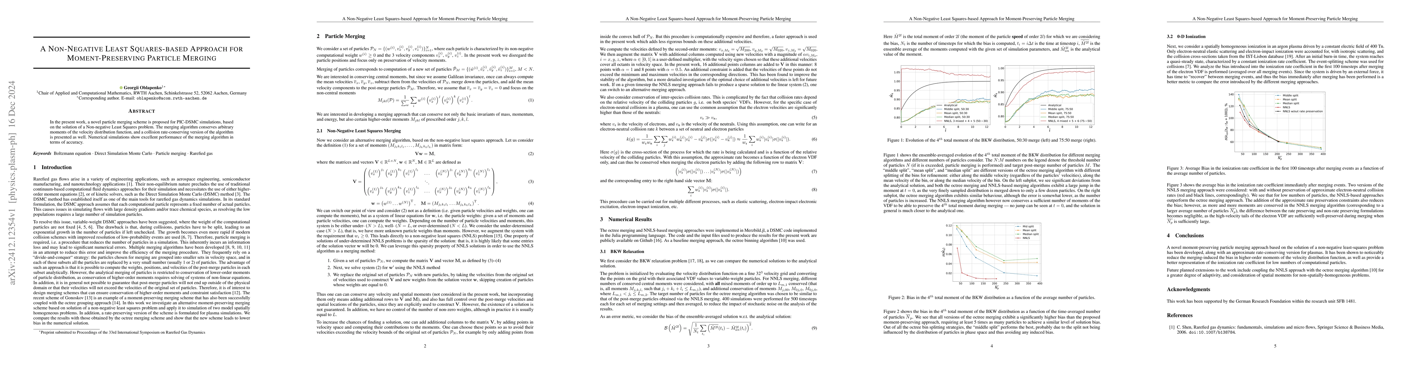 Thumbnail for A Non-Negative Least Squares-based Approach for Moment-Preserving
  Particle Merging