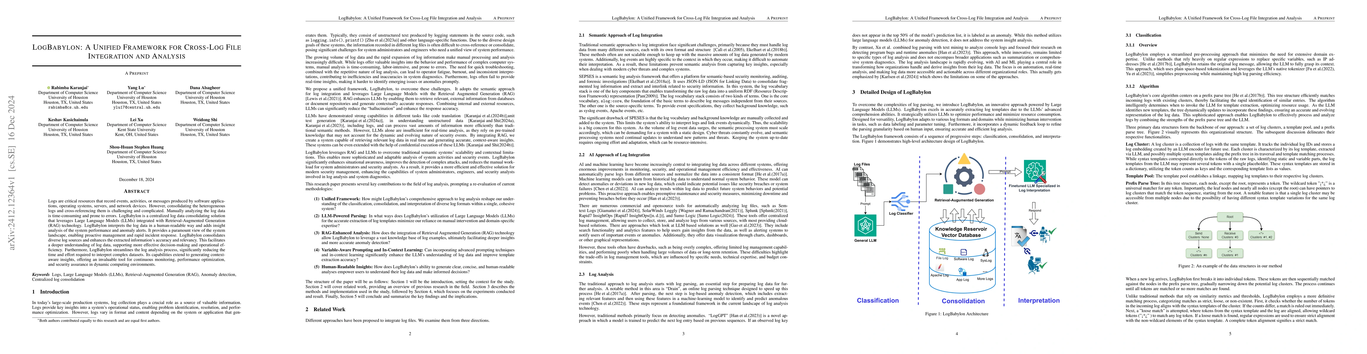 Thumbnail for LogBabylon: A Unified Framework for Cross-Log File Integration and
  Analysis