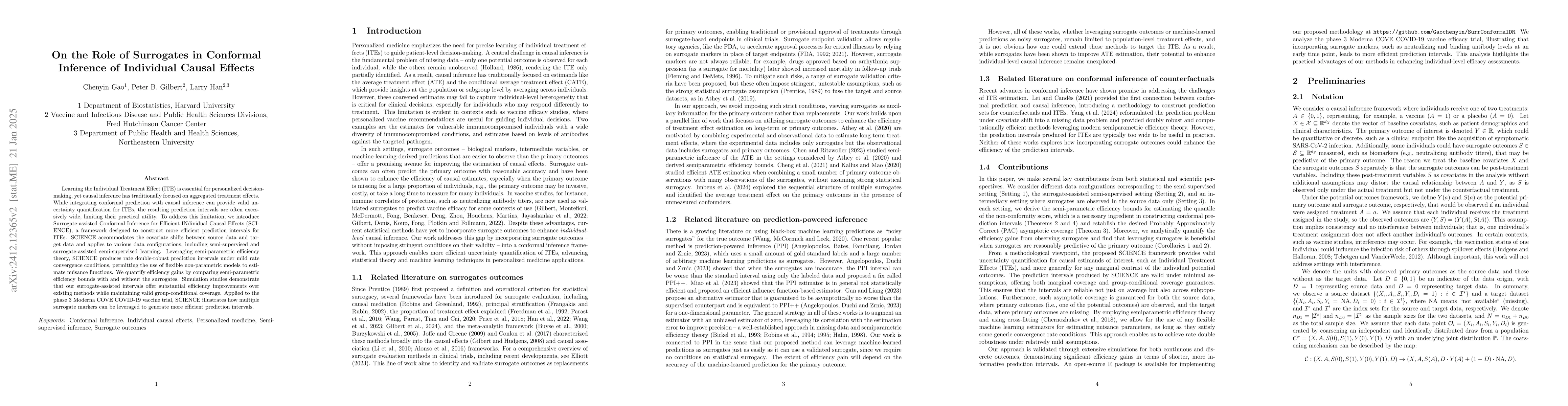 Thumbnail for On the Role of Surrogates in Conformal Inference of Individual Causal
  Effects