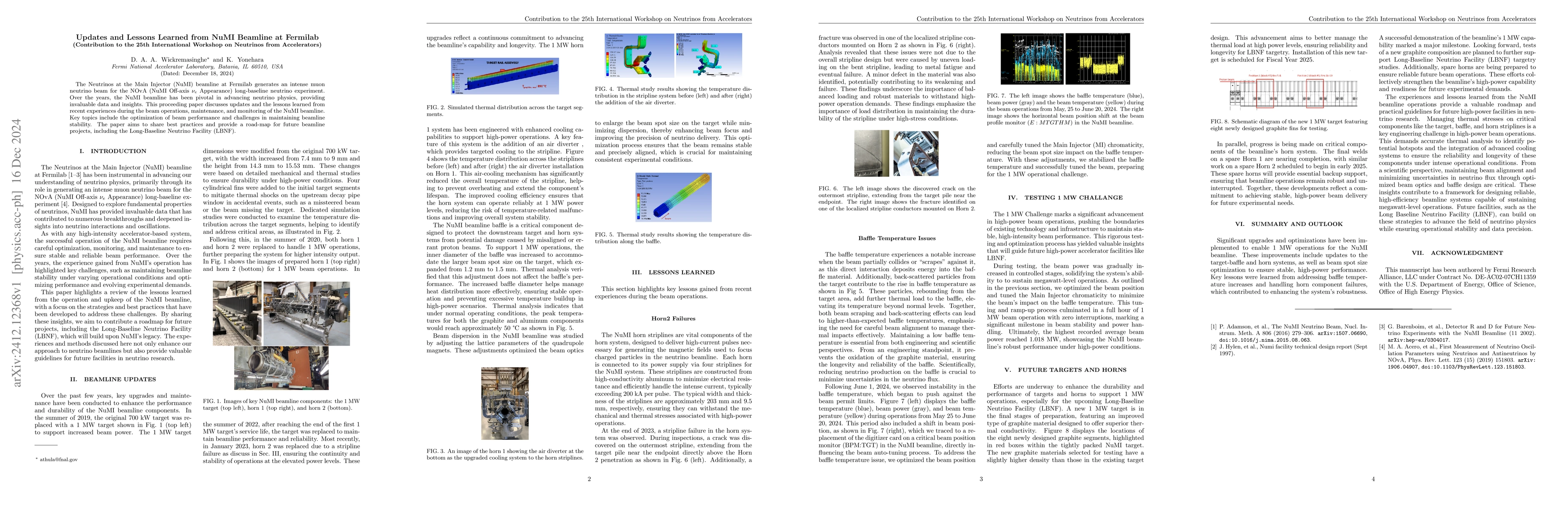Thumbnail for Updates and Lessons Learned from NuMI Beamline at Fermilab