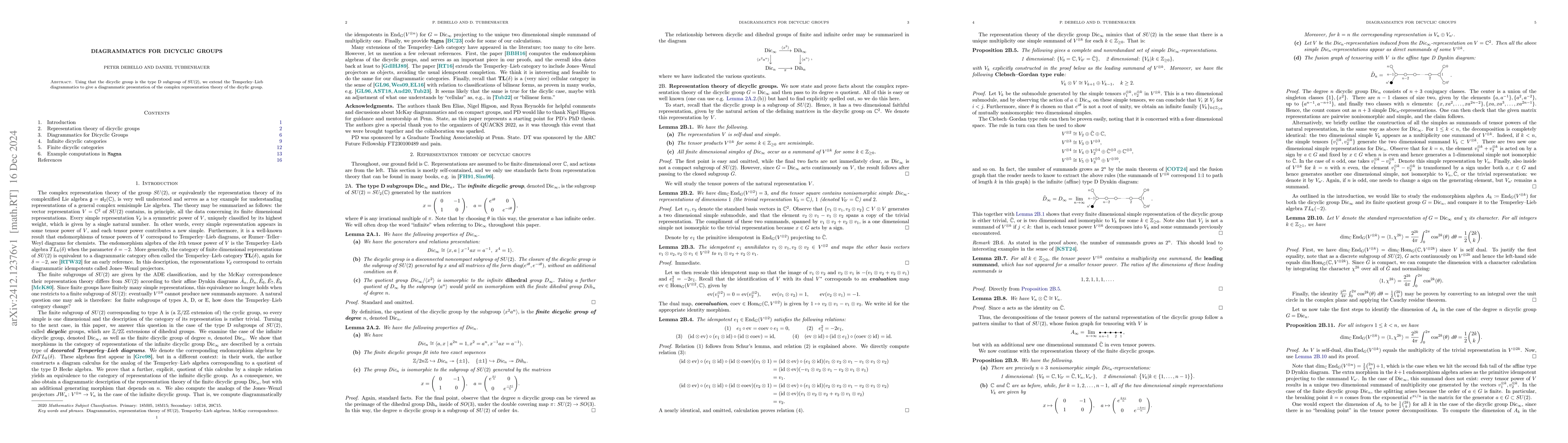Thumbnail for Diagrammatics for dicyclic groups