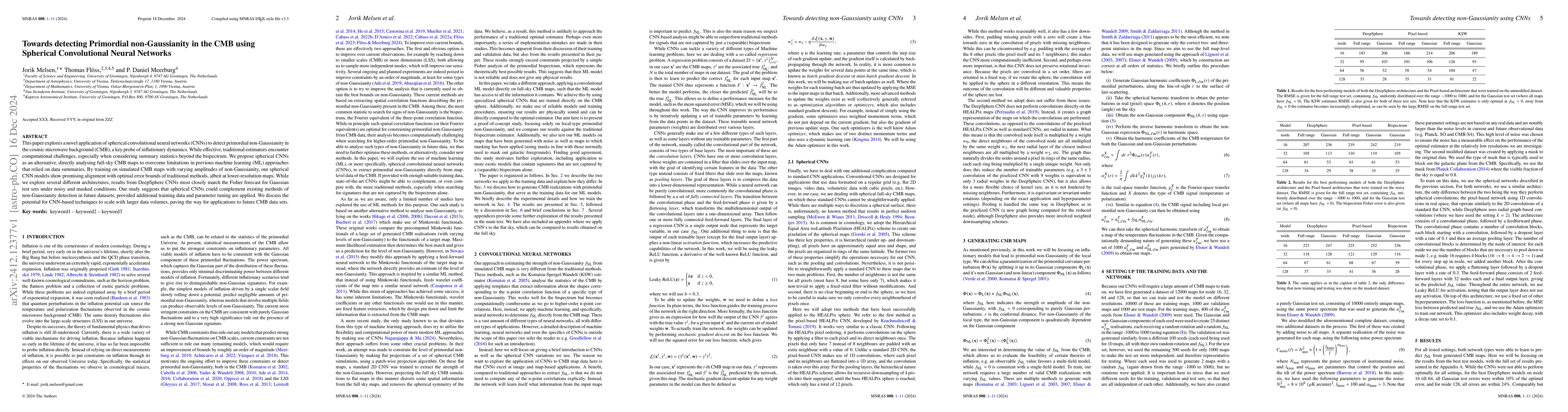 Thumbnail for Towards detecting Primordial non-Gaussianity in the CMB using Spherical
  Convolutional Neural Networks