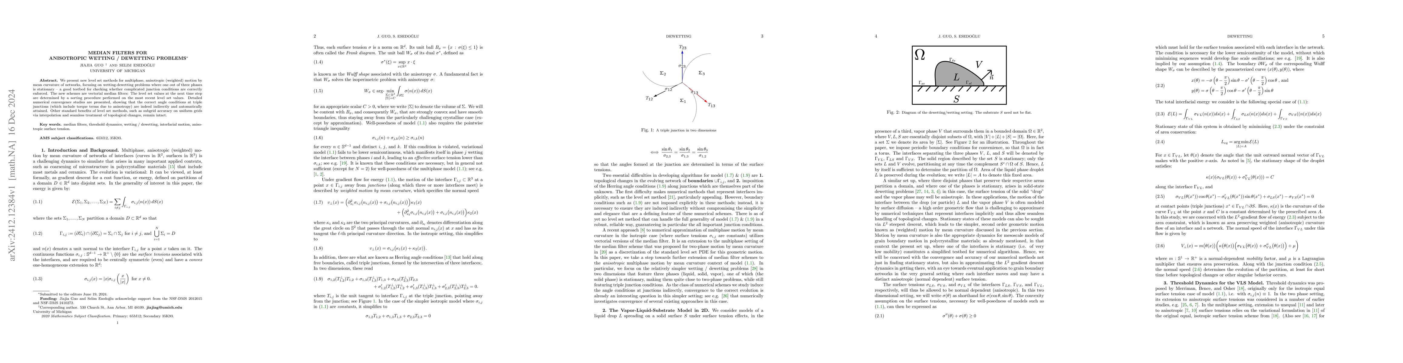 Thumbnail for Median Filters for Anisotropic Wetting / Dewetting Problems
