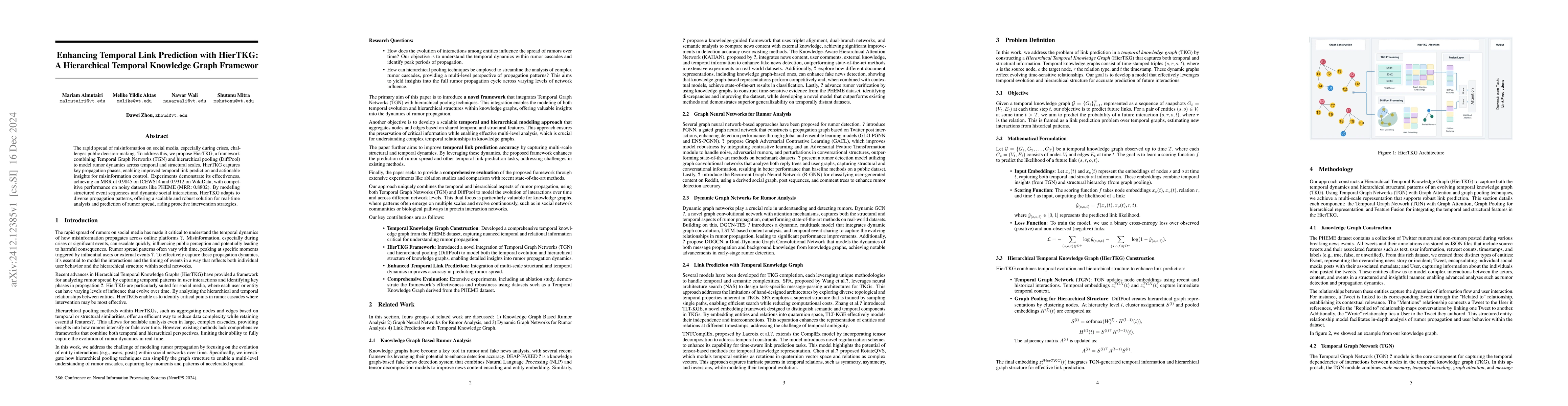 Thumbnail for Enhancing Temporal Link Prediction with HierTKG: A Hierarchical Temporal
  Knowledge Graph Framework