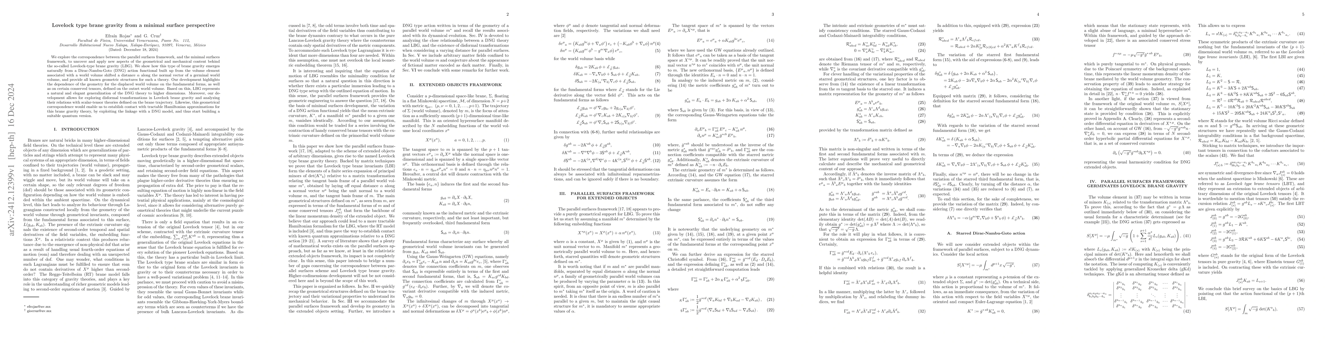 Thumbnail for Lovelock type brane gravity from a minimal surface perspective