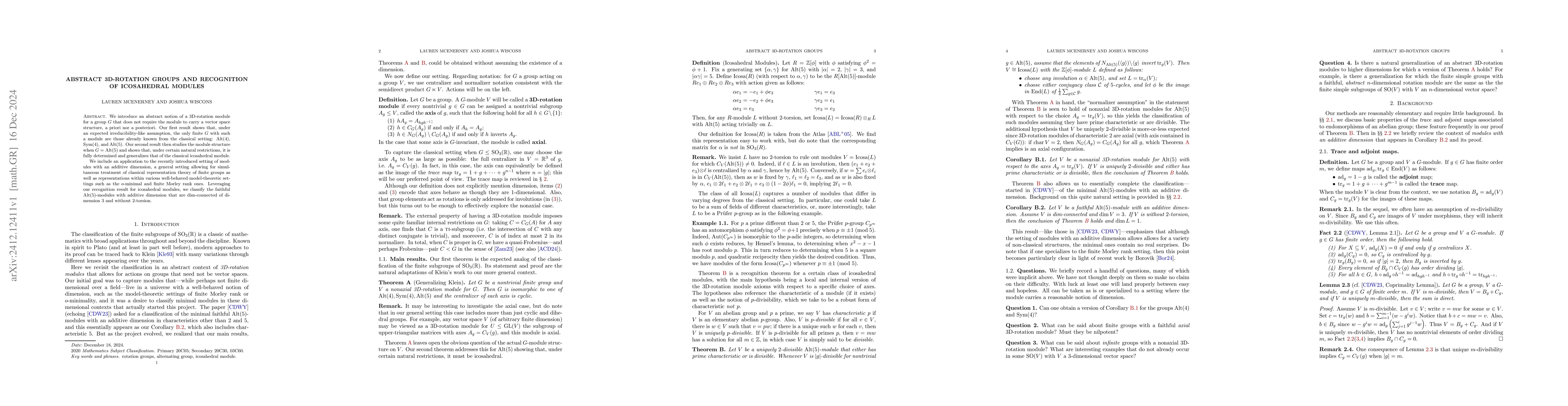 Thumbnail for Abstract 3D-rotation groups and recognition of icosahedral modules