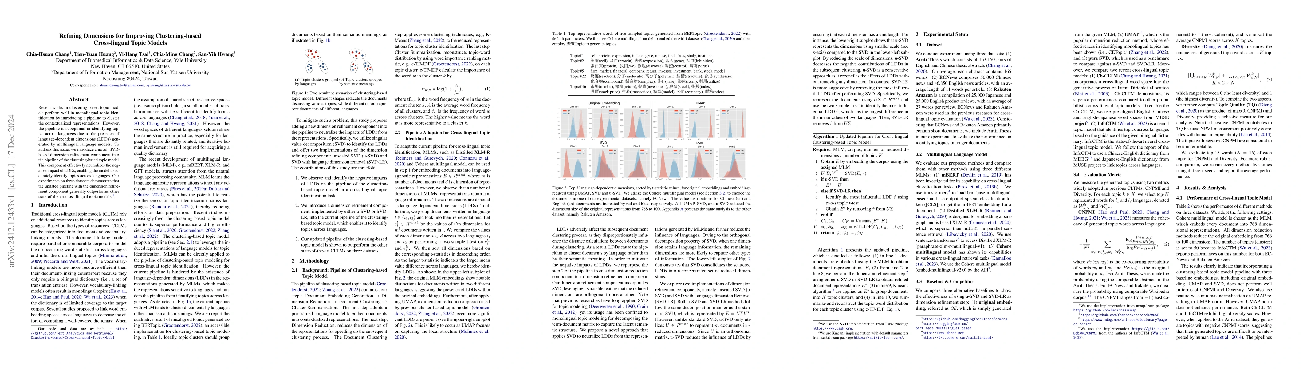 Thumbnail for Refining Dimensions for Improving Clustering-based Cross-lingual Topic
  Models