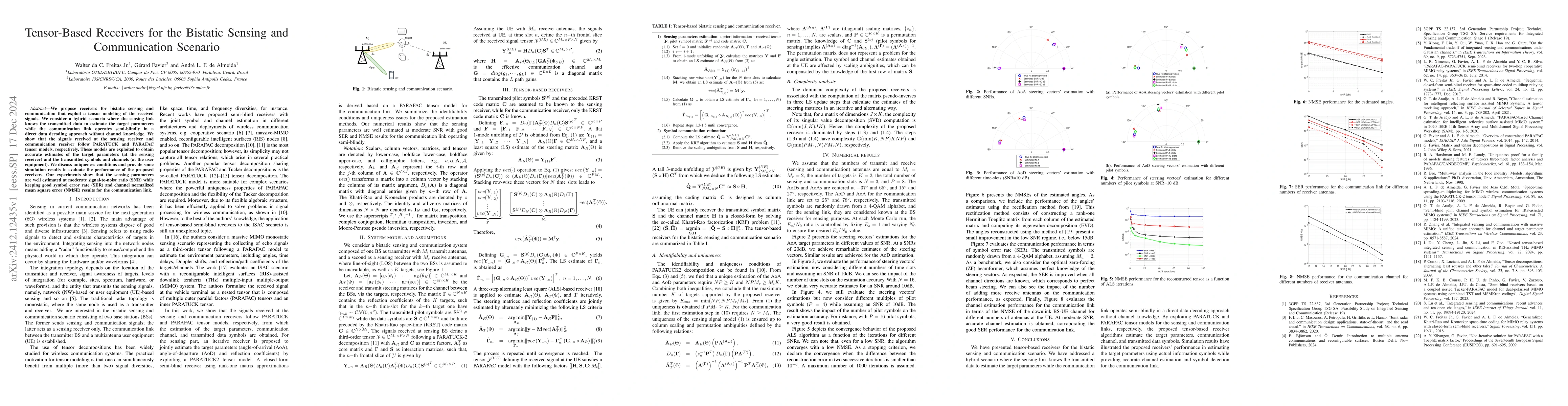Thumbnail for Tensor-Based Receivers for the Bistatic Sensing and Communication
  Scenario