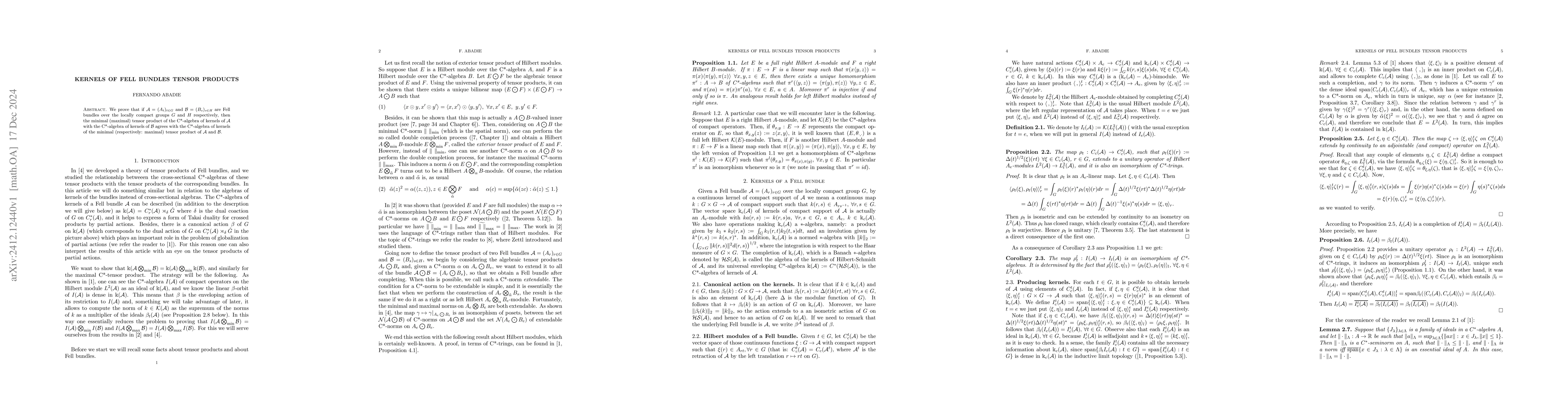 Thumbnail for Kernels of Fell bundles tensor products