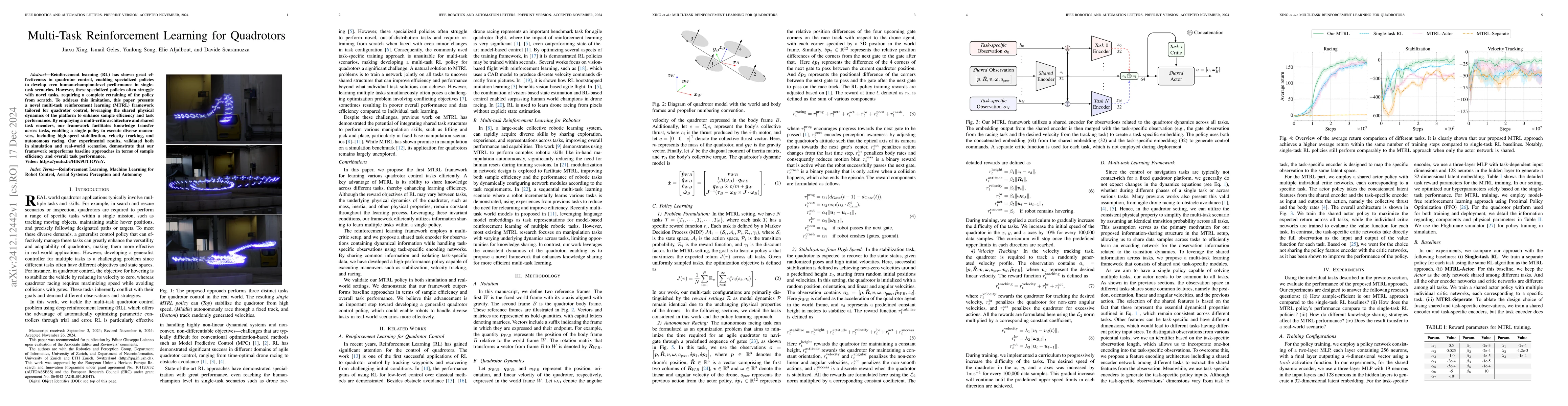 Thumbnail for Multi-Task Reinforcement Learning for Quadrotors