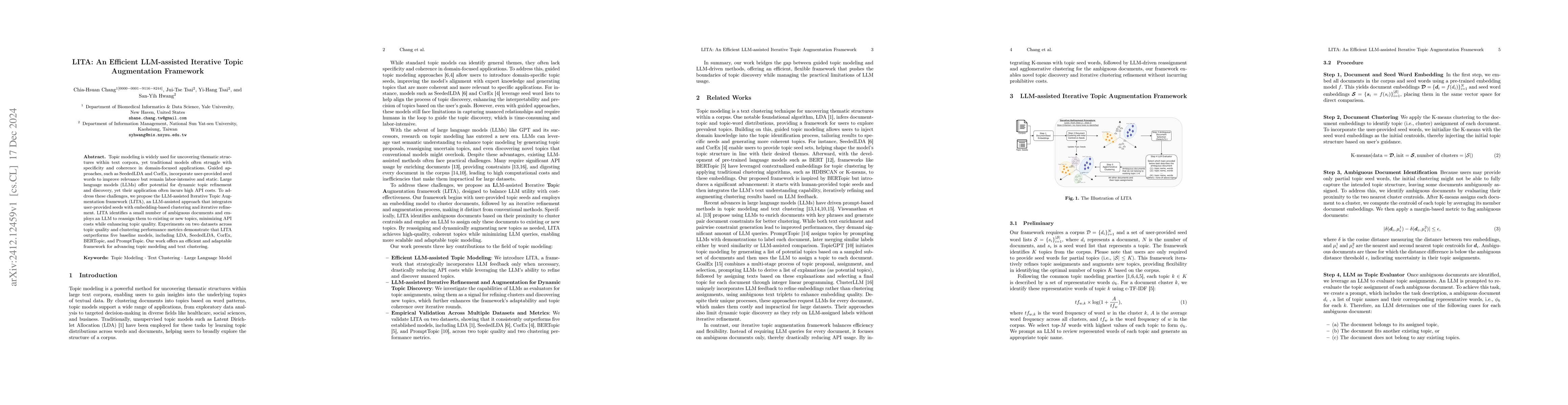 Thumbnail for LITA: An Efficient LLM-assisted Iterative Topic Augmentation Framework