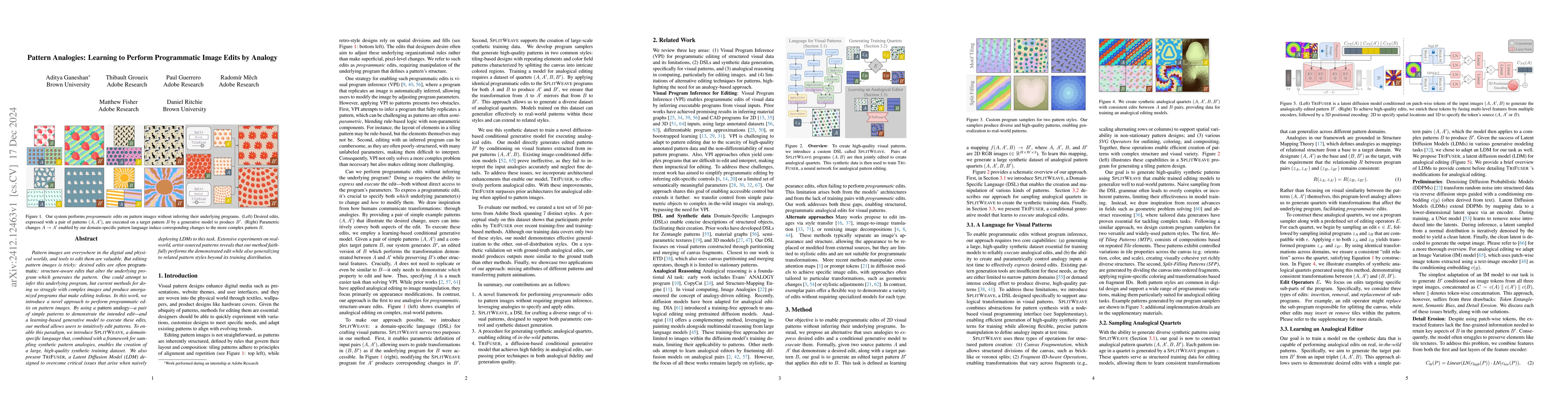 Thumbnail for Pattern Analogies: Learning to Perform Programmatic Image Edits by
  Analogy