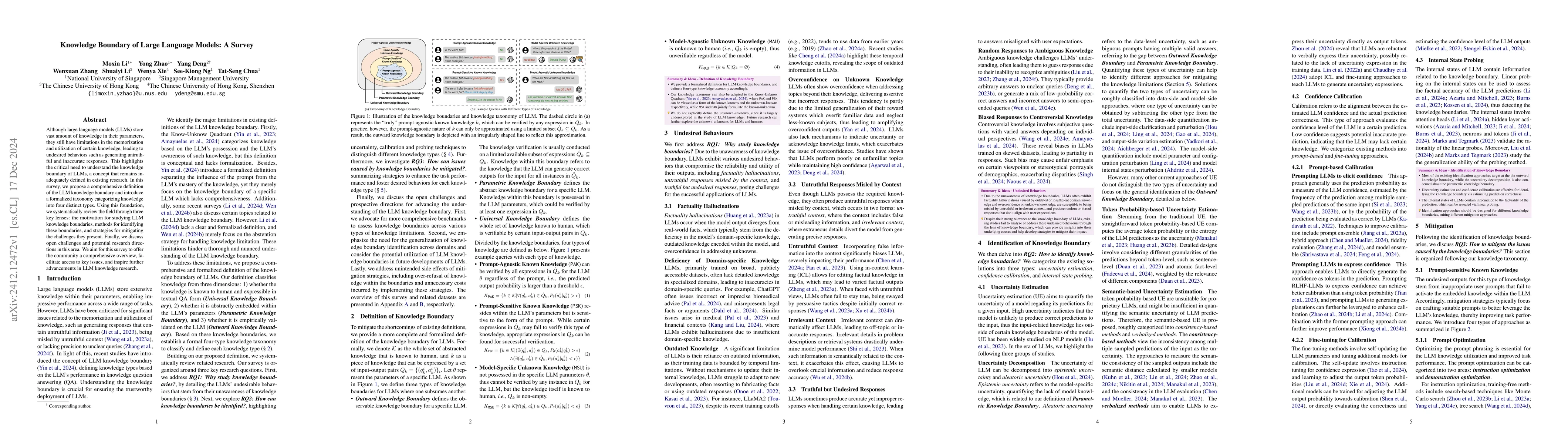 Thumbnail for Knowledge Boundary of Large Language Models: A Survey