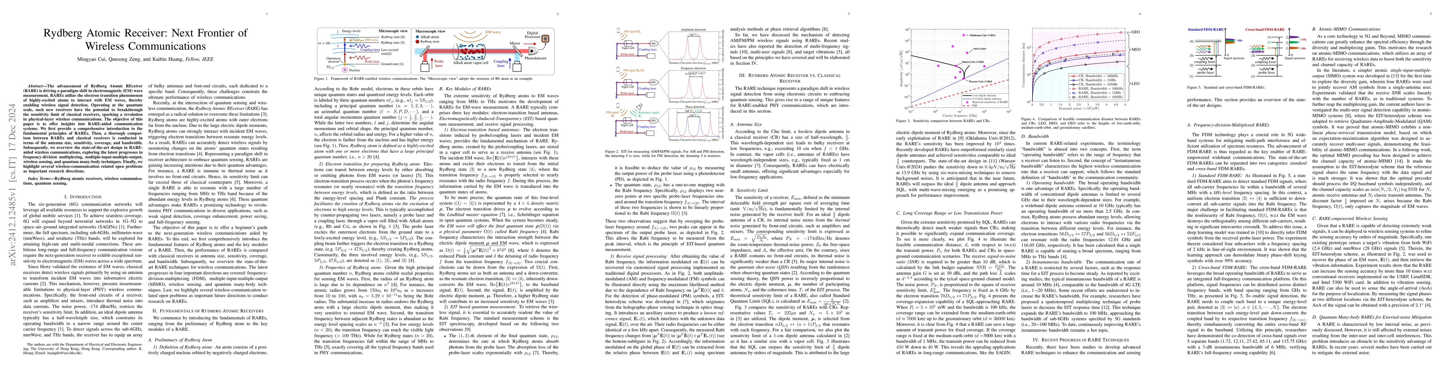 Thumbnail for Rydberg Atomic Receiver: Next Frontier of Wireless Communications