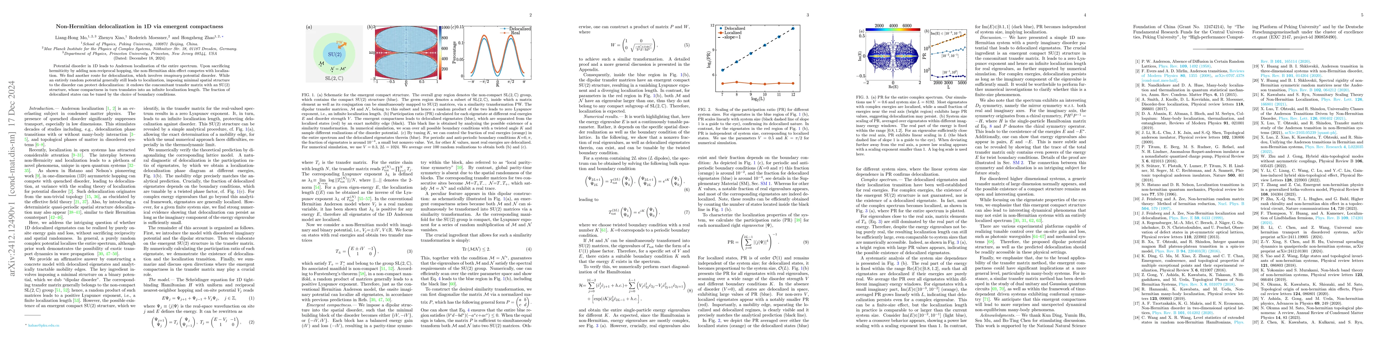 Thumbnail for Non-Hermitian delocalization in 1D via emergent compactness