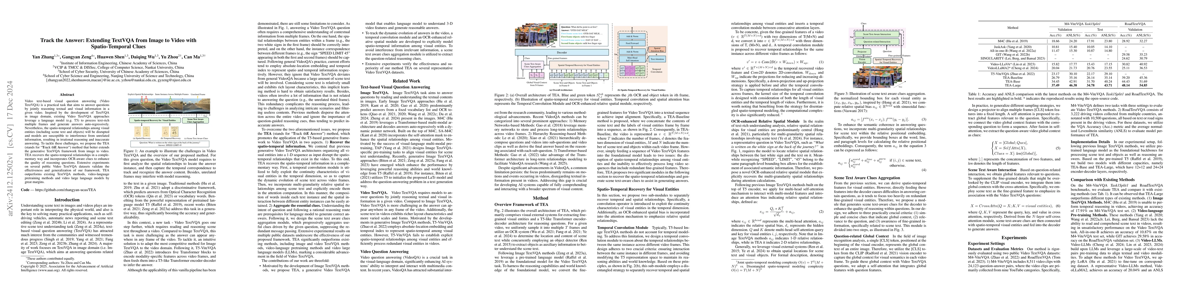 Thumbnail for Track the Answer: Extending TextVQA from Image to Video with
  Spatio-Temporal Clues