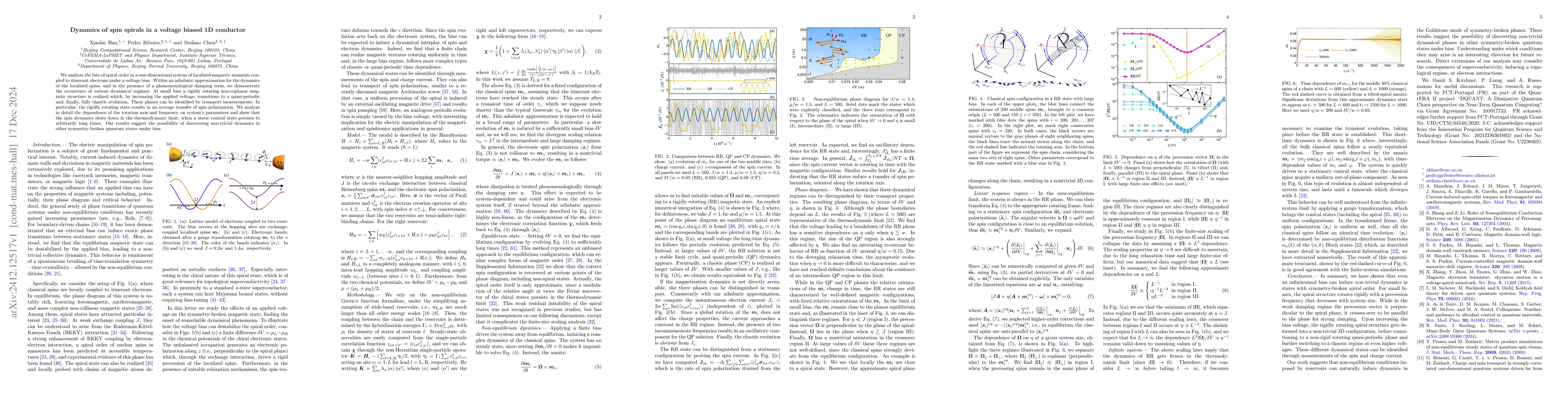Thumbnail for Dynamics of spin spirals in a voltage biased 1D conductor