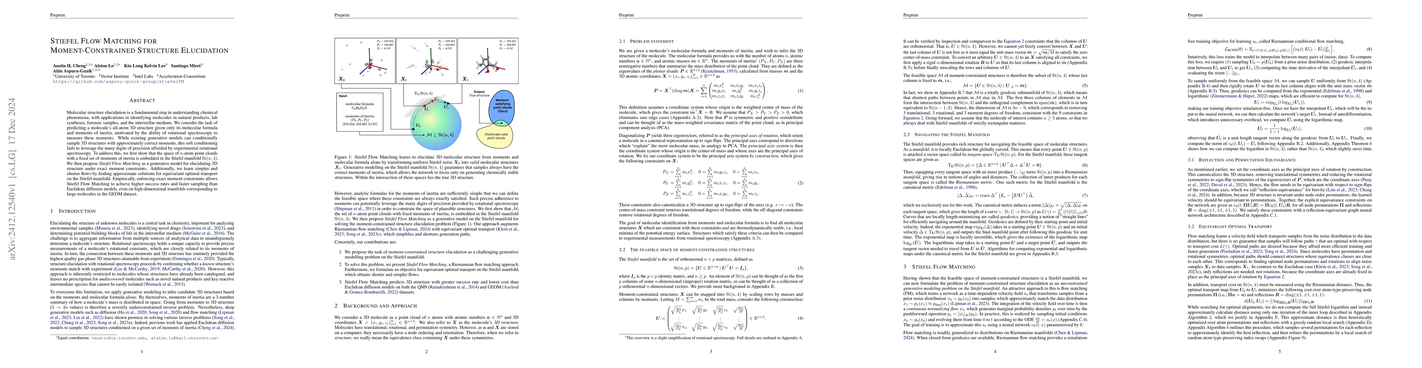 Thumbnail for Stiefel Flow Matching for Moment-Constrained Structure Elucidation