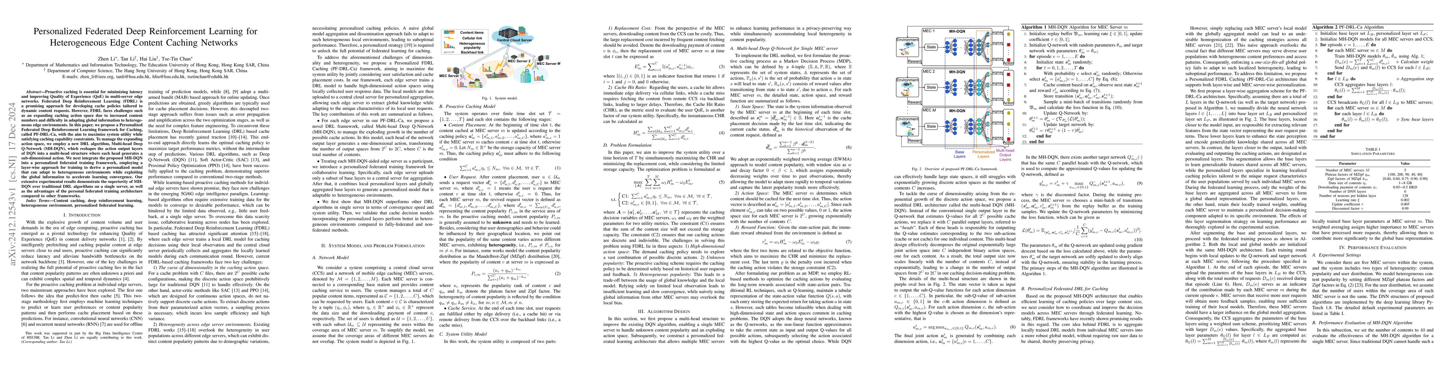 Thumbnail for Personalized Federated Deep Reinforcement Learning for Heterogeneous
  Edge Content Caching Networks